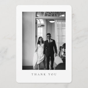 Cartão De Agradecimento Código QR de Foto de Casamento Formal Clássico Arr