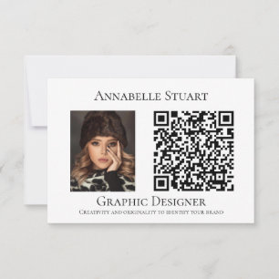 Cartão De Agradecimento Código QR Empresa de negócios de fotos grande