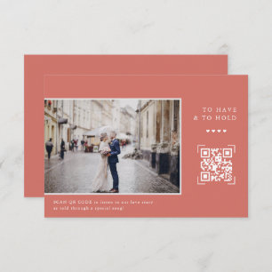 Cartão De Agradecimento Código QR Moderno Simples   Carta a Bride Foto