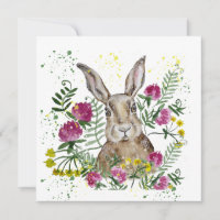 Coelhinho bonito em flores aquáticas