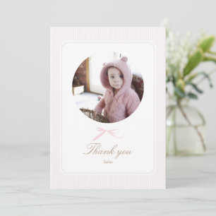 Cartão De Agradecimento Coelhinho Vintage Rosa Algum Coelhinho Está Fazend