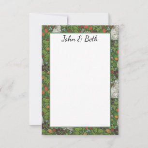 Cartão De Agradecimento Coelho Branco vitoriano do coelho branco-do-jardim