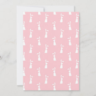 Cartão De Agradecimento Coelho de Padrão de Cor Pastel Fundo Rosa Pet
