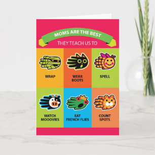 Cartão De Agradecimento Coisas que aprendi com minha mãe