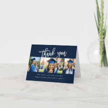 Colagem de 3 Fotos Personalizada Azul Marinho Grad