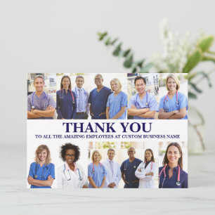Cartão De Agradecimento Colagem de 8 Fotos Personalizada de Apreciação de 