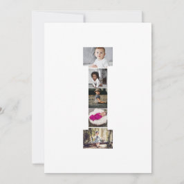 Cartão De Agradecimento Colagem de Fotografias com design Carta I