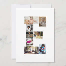Cartão De Agradecimento Colagem de Fotografias Design Carta E