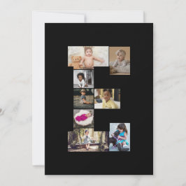 Cartão De Agradecimento Colagem de Fotografias Design Carta E