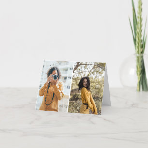 Cartão De Agradecimento Colagem de Fotografias do Design 2