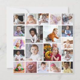 Cartão De Agradecimento Colagem de Fotografias do Design 20