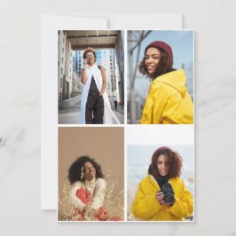 Cartão De Agradecimento Colagem de Fotografias do Design 4