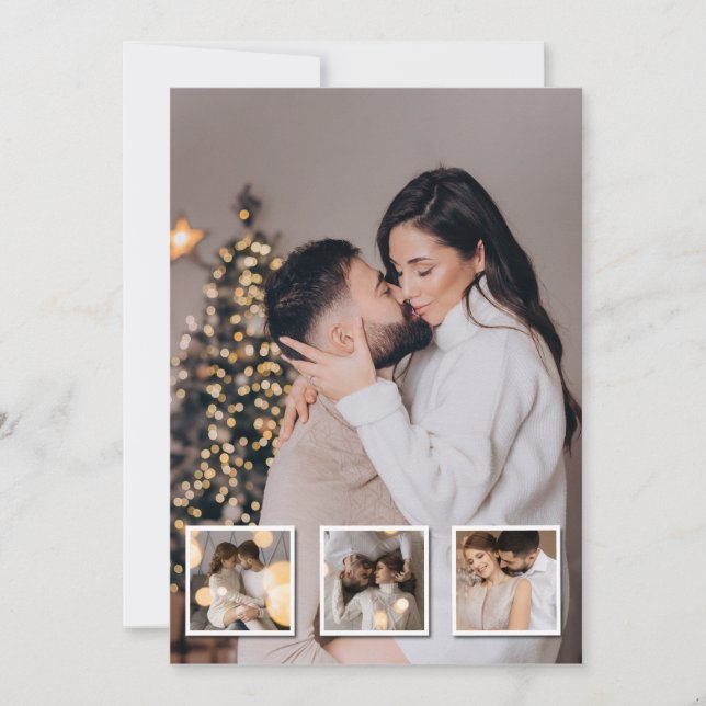 Cartão De Agradecimento Colagem de Fotografias do Design 4 (Frente)