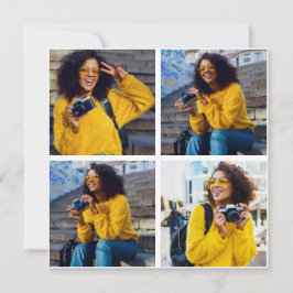 Cartão De Agradecimento Colagem de Fotografias do Design 4