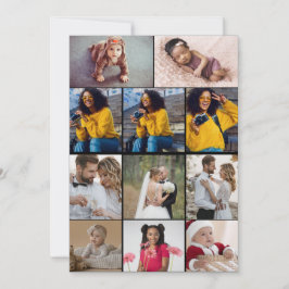 Cartão De Agradecimento Colagem de Fotos 11 design