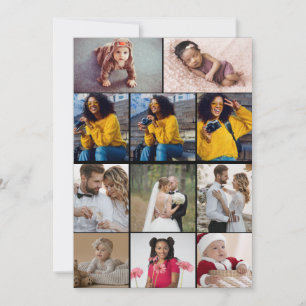 Cartão De Agradecimento Colagem de Fotos 11 design