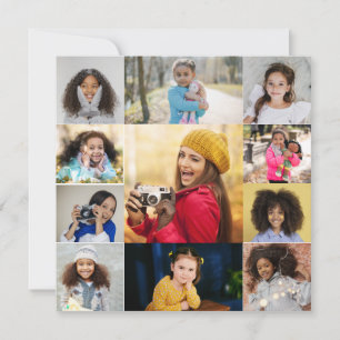 Cartão De Agradecimento Colagem de Fotos 11 design