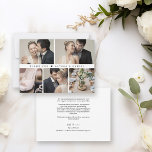 Cartão De Agradecimento Colagem de Fotos de Casamento Chic Branco Trendy B<br><div class="desc">Expresse sua gratidão em estilo com este Cartões de agradecimentos de Colagem de Fotos de Casamento Chic Preto e Branco do Coração Na moda. Apresentando um design moderno e elegante, esta placa plana permite que você mostre suas fotos favoritas de casamento em uma colagem chic. Perfeito por enviar obrigados sinceros...</div>