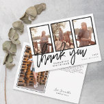 Cartão De Agradecimento Colagem de Fotos de Graduação Moderna<br><div class="desc">Um simples e moderno obrigado de graduação que você faz para enviar para aqueles que o parabenizaram,  que frequentaram sua festa de formatura,  lhe deram presentes,  etc.</div>