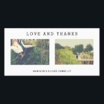 Cartão De Agradecimento Colagem De Fotos De Obrigados E Amor Moderno<br><div class="desc">Modern Obrigado Colagem de Fotos de Casamento</div>