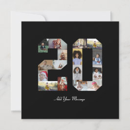 Cartão De Agradecimento Colagem de Fotos Número 20