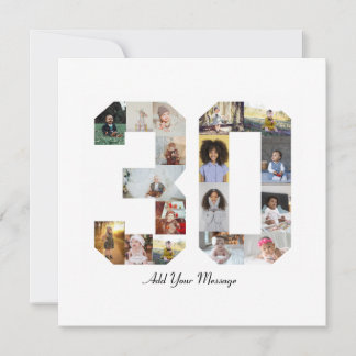 Cartão De Agradecimento Colagem de Fotos Número 30