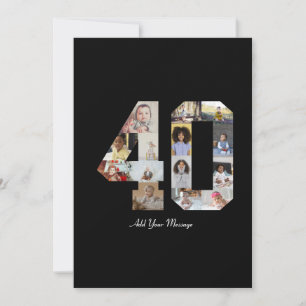 Cartão De Agradecimento Colagem de Fotos Número 40