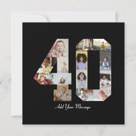 Cartão De Agradecimento Colagem de Fotos Número 40