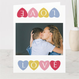 Cartão De Agradecimento Colagem de fotos personalizada de amor de dia de o