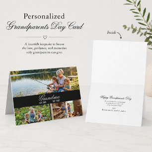 Cartão De Agradecimento Colagem de Fotos Personalizadas do Dia dos Avós
