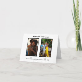 Cartão De Agradecimento Colagem de Fotos Preto e Branco 2 Aniversário