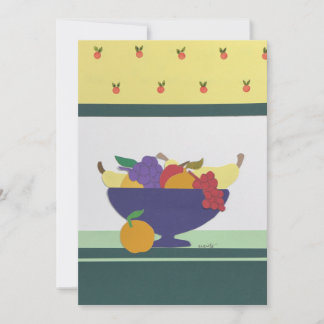 Cartão De Agradecimento Colagem de Frutas Bonita