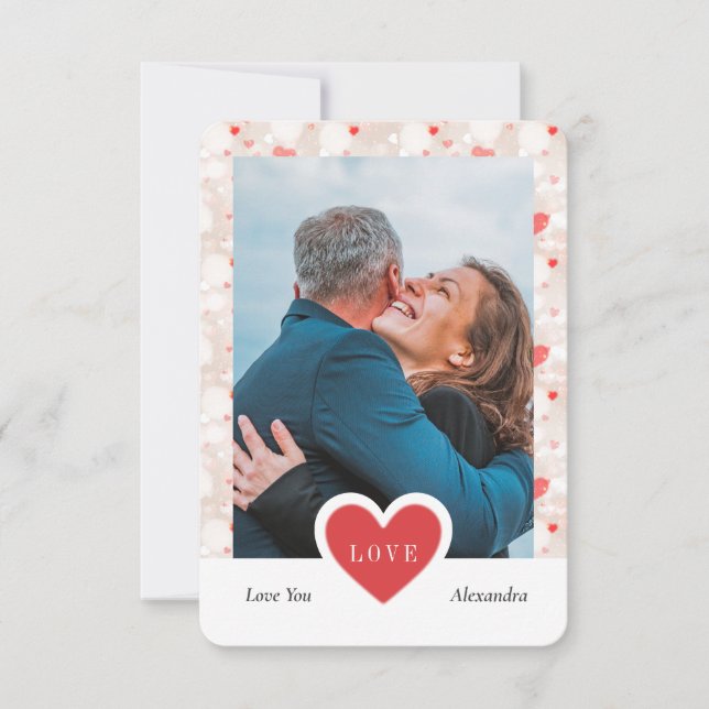 Cartão De Agradecimento Colagem Personalizada de Fotos de Casal & Dia dos  (Frente)