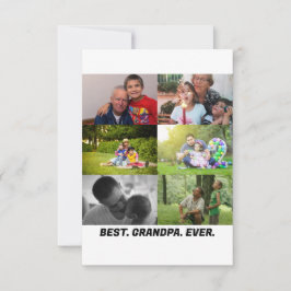 Cartão De Agradecimento Colagem personalizada do Melhor Avô de 6 Fotos