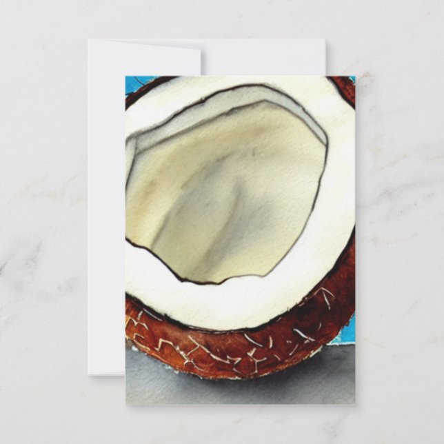 Cartão De Agradecimento Coleção de Coconut abstrato (Frente)
