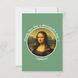 Cartão De Agradecimento Coleção do Partido Leonardo da Vinci Mona Lisa