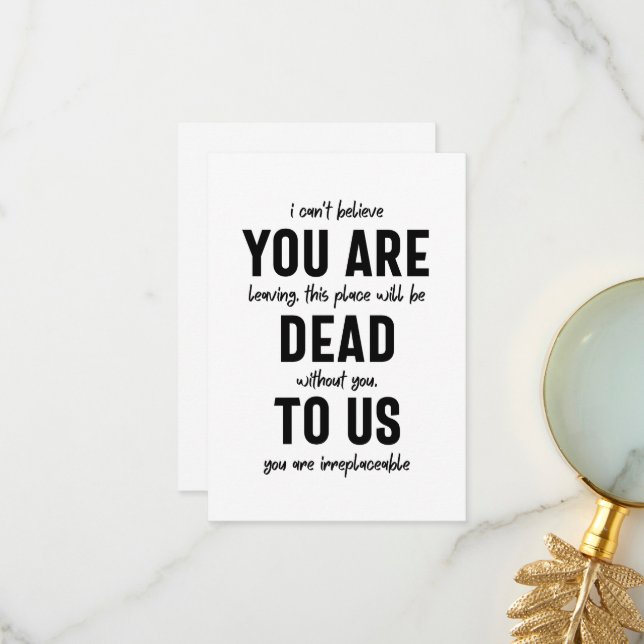 Cartão De Agradecimento colega despedida, aposentada, colega despedida, (Frente/Verso In Situ)