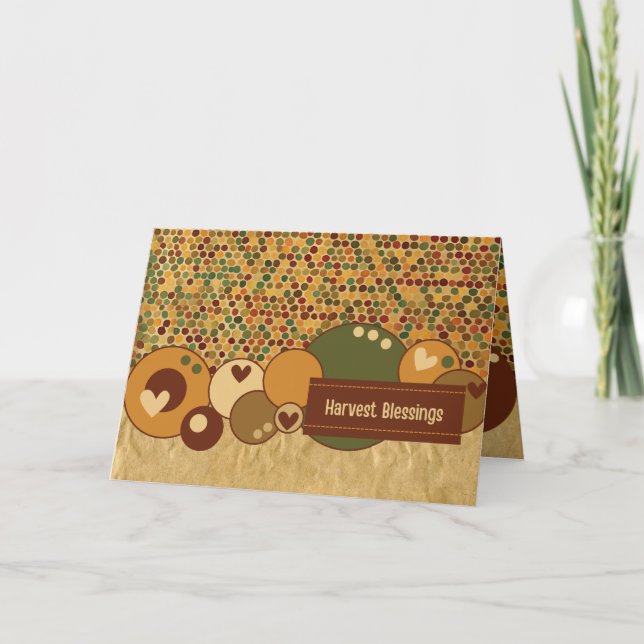 Cartão De Agradecimento Colheita Bênçãos  (Frente)