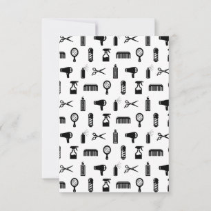 Cartão De Agradecimento Color BG PERSONALIZADO de Padrões de Hairdresser 