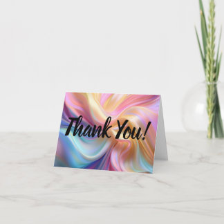 Cartão De Agradecimento Colorful Pastel Silk