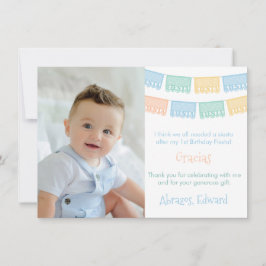 Cartão De Agradecimento Colorida Birthday Mexicana Fiesta Papel Picado