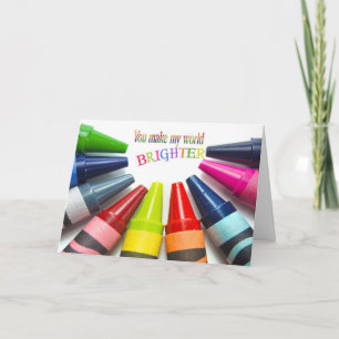 Cartão De Agradecimento Colorida Obrigado amizade