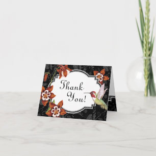 Cartão De Agradecimento Columbine Hummingbird Thank You Card in Orange