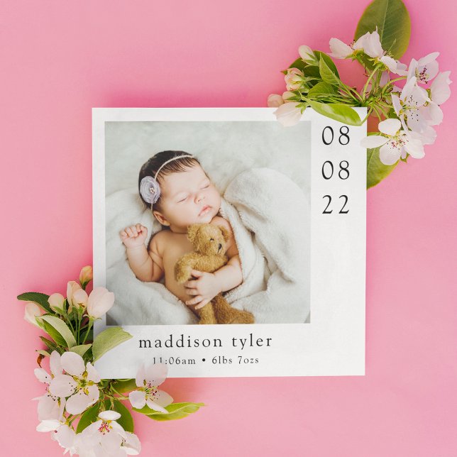 Cartão De Agradecimento Com a chegada do Photo Baby (Criador carregado)