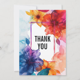 Cartão De Agradecimento Com a foto do Casamento Anemone Dreamscape