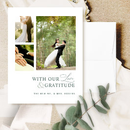 Cartão De Agradecimento Com Amor e Gratidão Foto, Casamento Ecológico