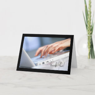 Cartão De Agradecimento Com apreciação para profissionais administrativos