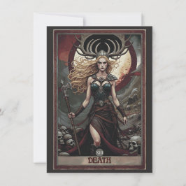 Cartão de Agradecimento com Arte do Tarot da Morte