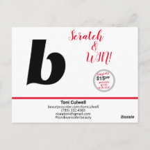 Cartão de agradecimento com Brinde