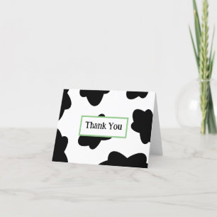Cartão de Agradecimento com Estampa de Vaca - Em B